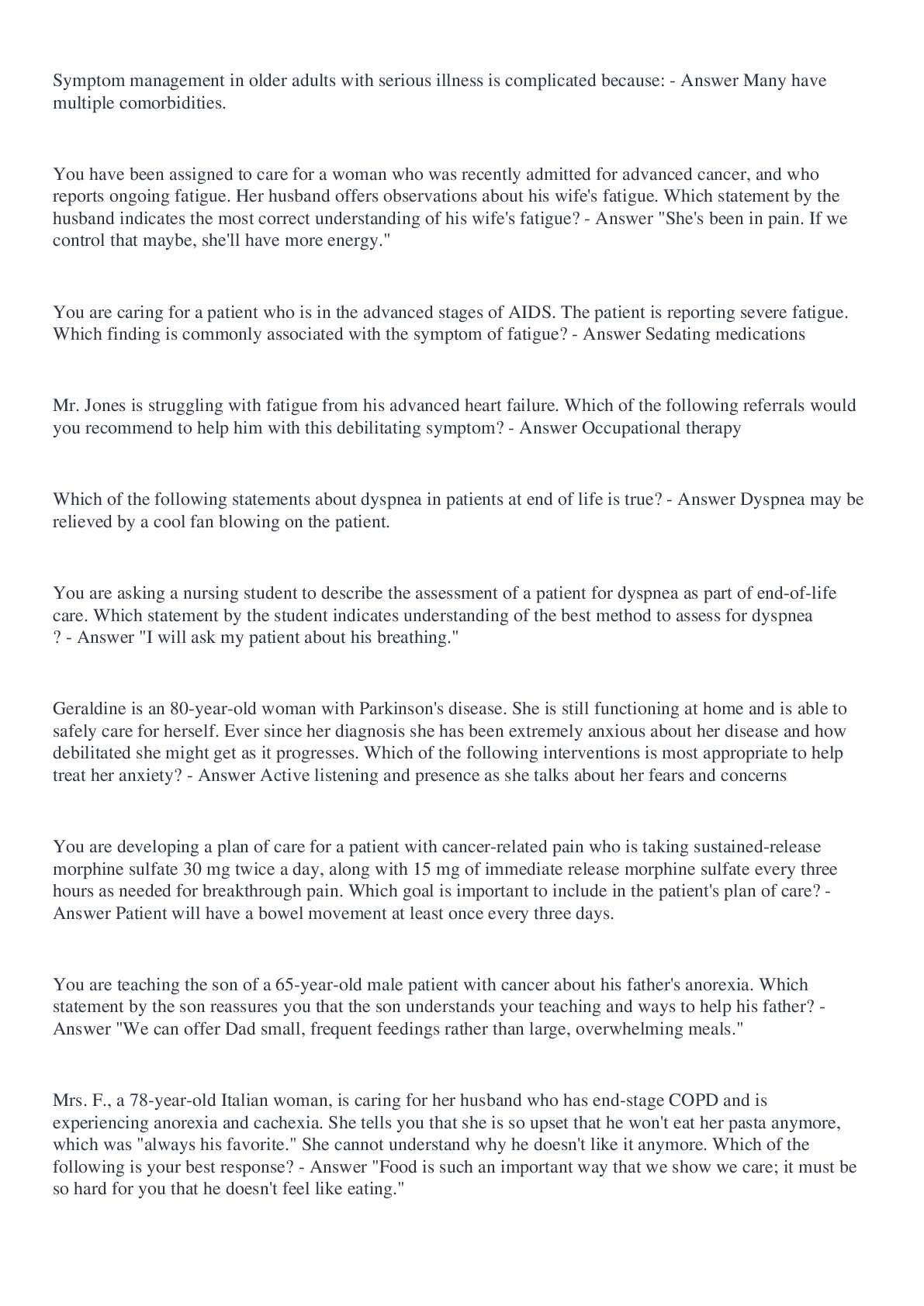 Preview image for ElNEC Quizzes Module 4 WGU C475 With Complete Solutions.